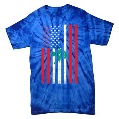 Half Lebanese Flag Vintage American Inside Me Usa Gift Tie-Dye T-Shirt