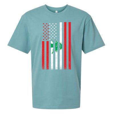 Half Lebanese Flag Vintage American Inside Me Usa Gift Sueded Cloud Jersey T-Shirt