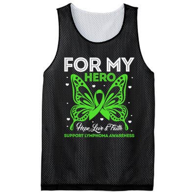 Hope Love & Faith Support Lymphoma Awareness Butterfly Mesh Reversible Basketball Jersey Tank