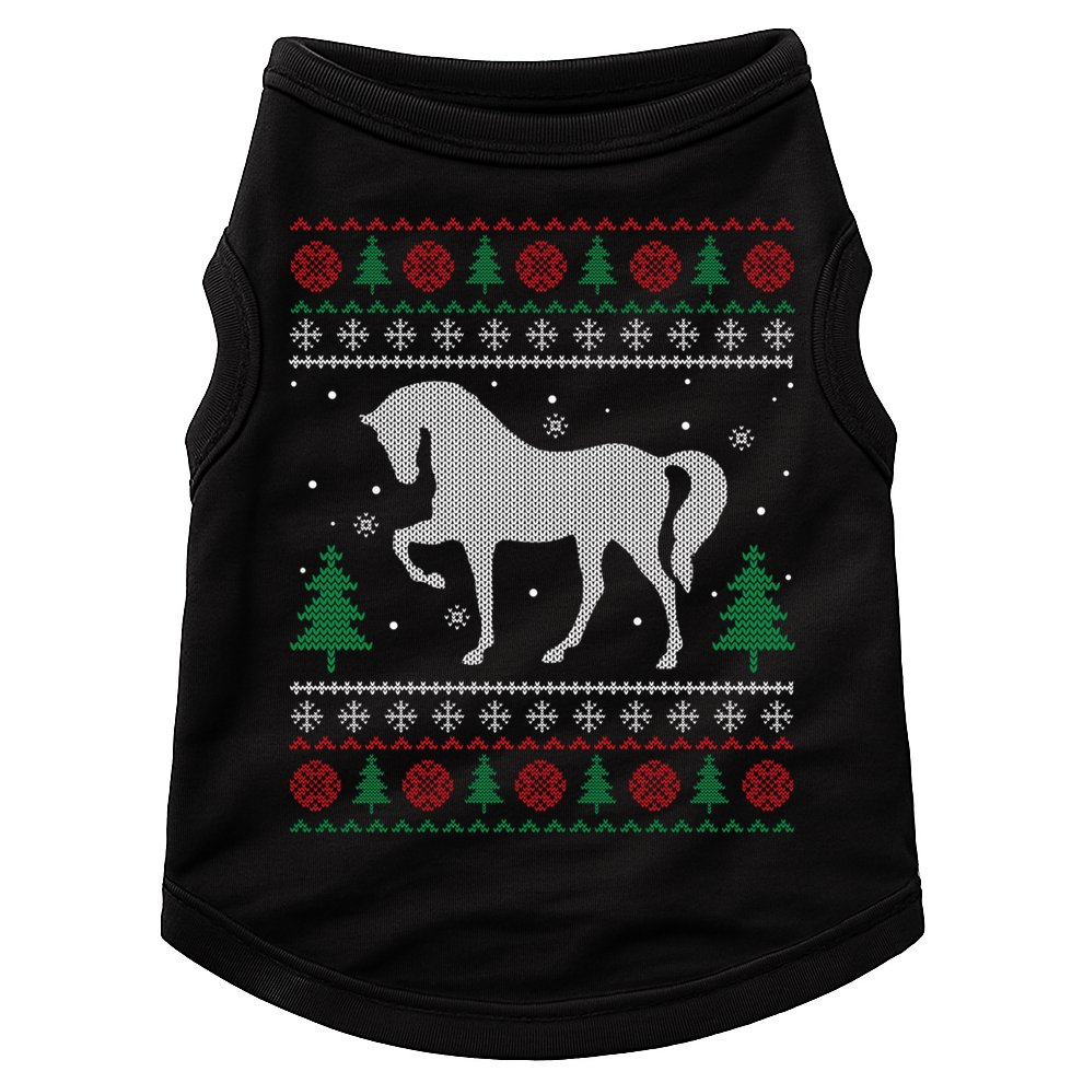 Horse Lover Funny Gift Horse Ugly Sweater Christmas Xmas Gift Doggie Tank