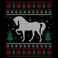 Horse Lover Funny Gift Horse Ugly Sweater Christmas Xmas Gift Doggie Tank