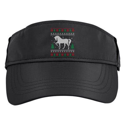 Horse Lover Funny Gift Horse Ugly Sweater Christmas Xmas Gift Adult Drive Performance Visor