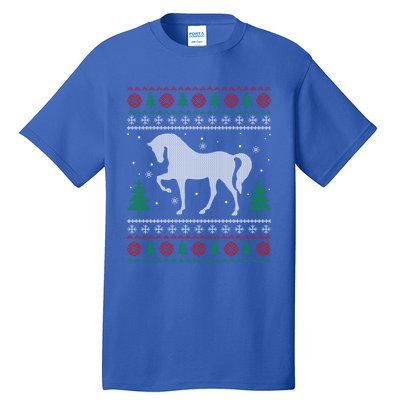 Horse Lover Funny Gift Horse Ugly Sweater Christmas Xmas Gift Tall T-Shirt