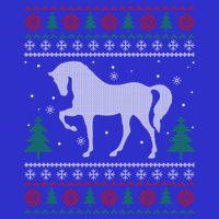 Horse Lover Funny Gift Horse Ugly Sweater Christmas Xmas Gift Button