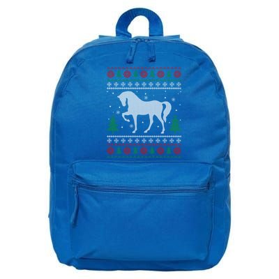 Horse Lover Funny Gift Horse Ugly Sweater Christmas Xmas Gift 16 in Basic Backpack
