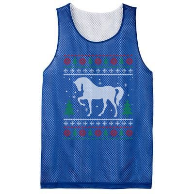 Horse Lover Funny Gift Horse Ugly Sweater Christmas Xmas Gift Mesh Reversible Basketball Jersey Tank