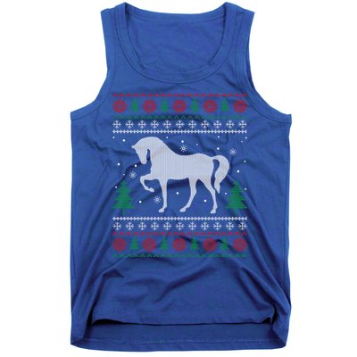 Horse Lover Funny Gift Horse Ugly Sweater Christmas Xmas Gift Tank Top