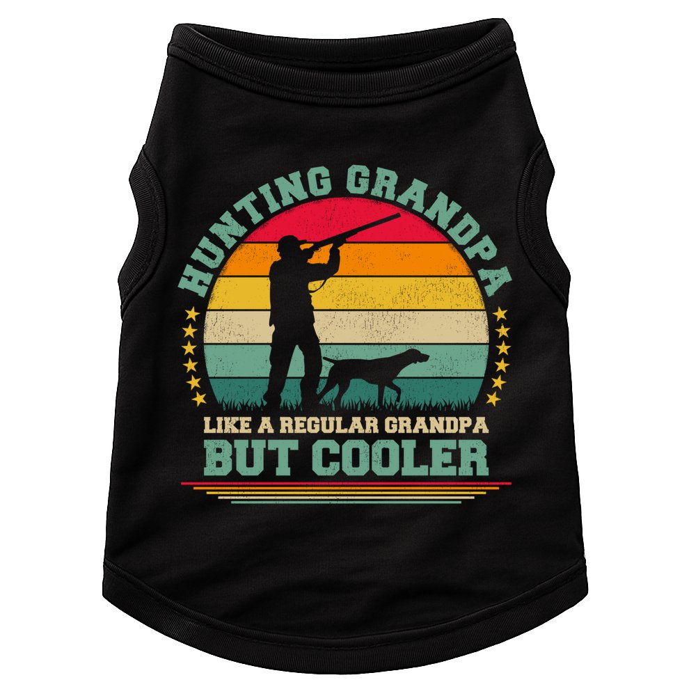 Hunting Lover Funny Vintage Hunting Grandpa Fathers Day Gift Doggie Tank