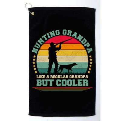 Hunting Lover Funny Vintage Hunting Grandpa Fathers Day Gift Golf Towel