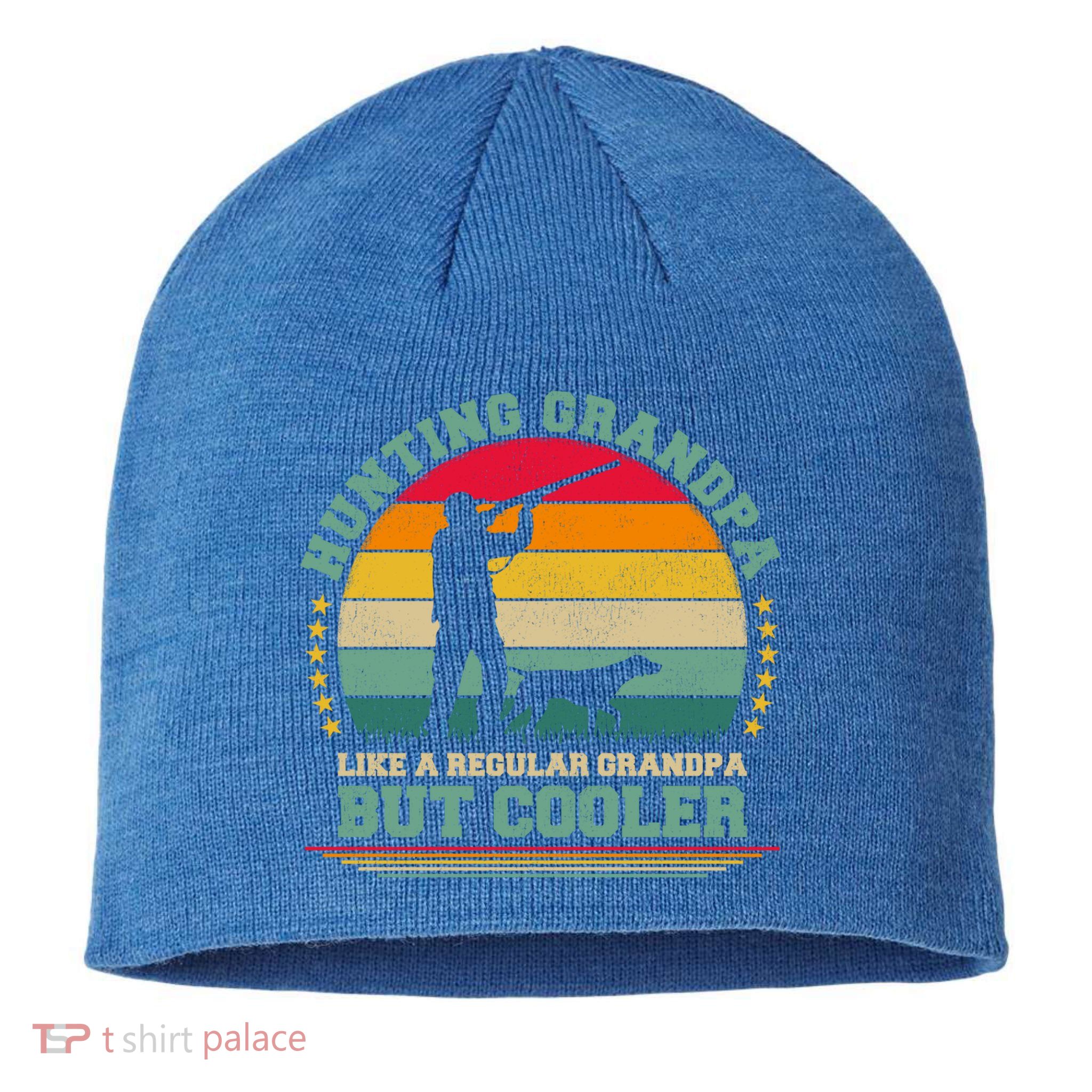 Hunting Lover Funny Vintage Hunting Grandpa Fathers Day Gift Sustainable Beanie