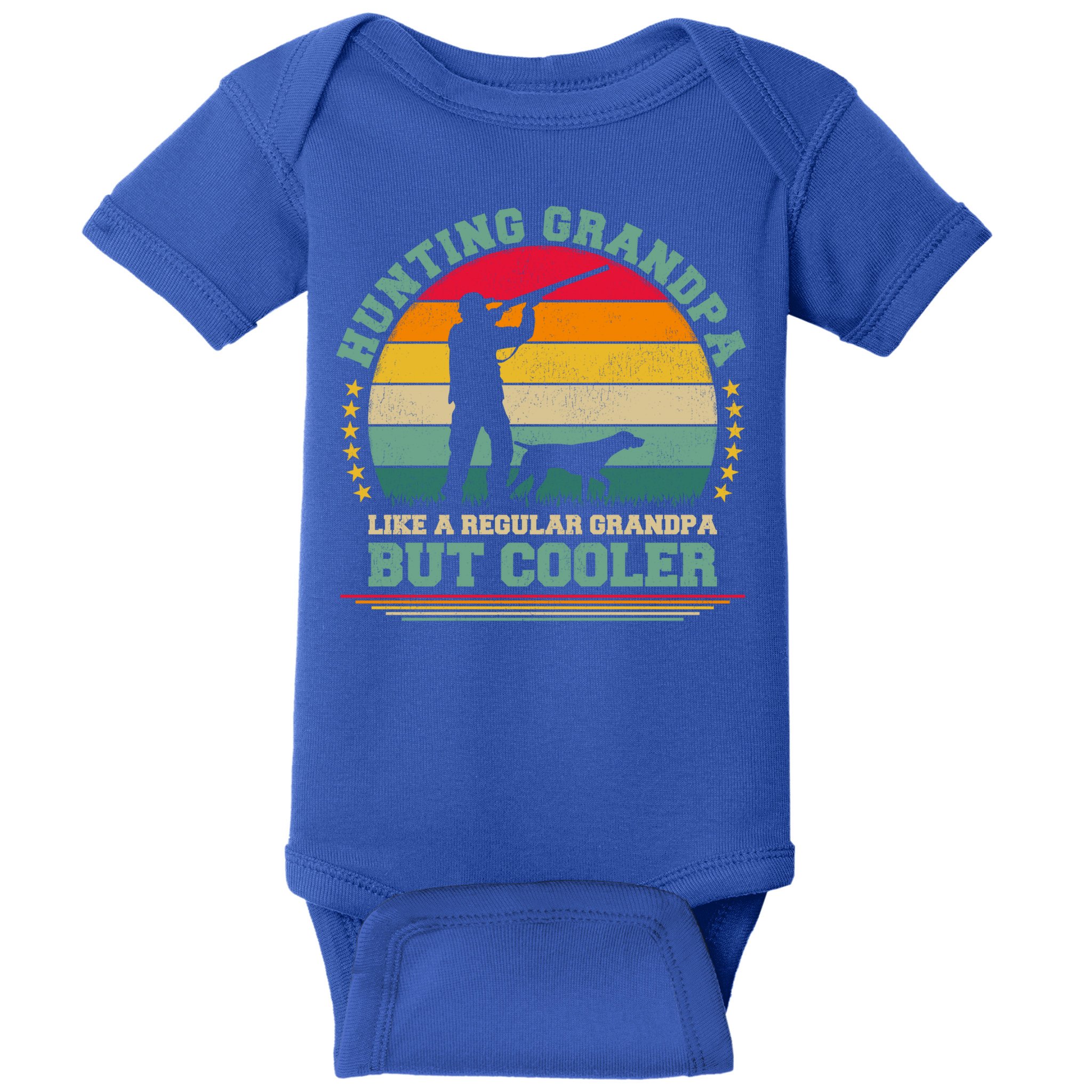 Hunting Lover Funny Vintage Hunting Grandpa Fathers Day Gift Baby Bodysuit