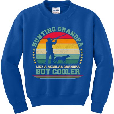 Hunting Lover Funny Vintage Hunting Grandpa Fathers Day Gift Kids Sweatshirt