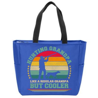 Hunting Lover Funny Vintage Hunting Grandpa Fathers Day Gift Zip Tote Bag