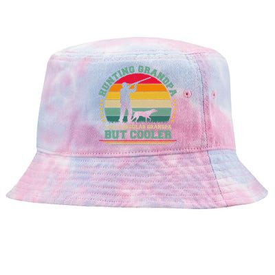 Hunting Lover Funny Vintage Hunting Grandpa Fathers Day Gift Tie-Dyed Bucket Hat