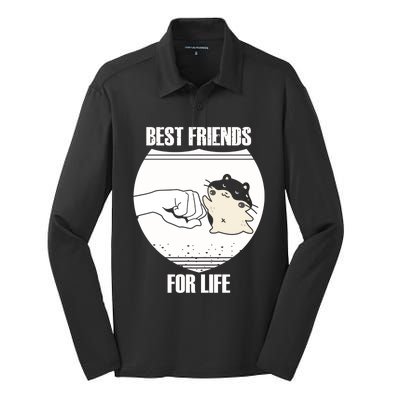 Hamster Lover Great Gift Silk Touch Performance Long Sleeve Polo