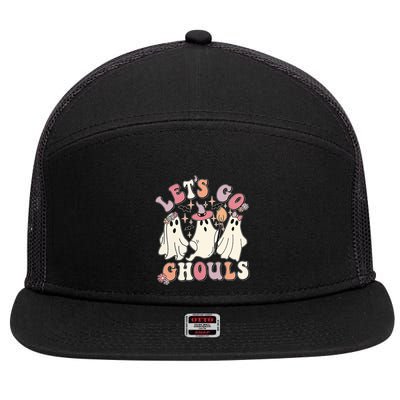 Halloween LetS Go Ghouls 7 Panel Mesh Trucker Snapback Hat