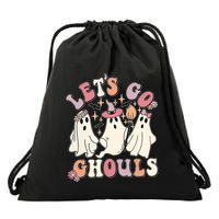 Halloween LetS Go Ghouls Drawstring Bag