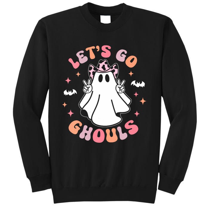 Halloween Lets Go Ghouls Ghost Retro Costume Sweatshirt