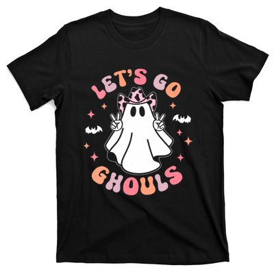 Halloween Lets Go Ghouls Ghost Retro Costume T-Shirt