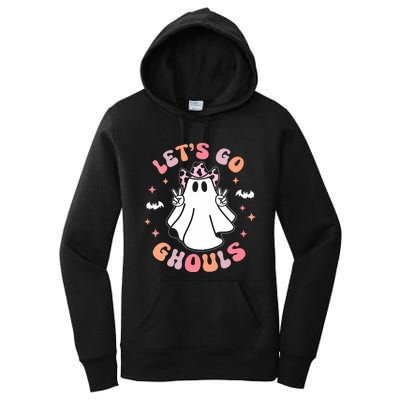 Halloween Lets Go Ghouls Ghost Retro Costume Women's Pullover Hoodie