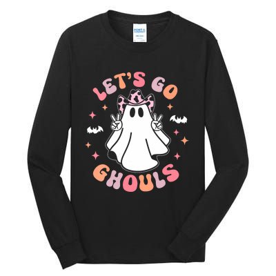 Halloween Lets Go Ghouls Ghost Retro Costume Tall Long Sleeve T-Shirt