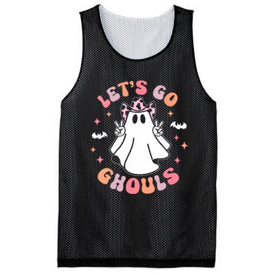 Halloween Lets Go Ghouls Ghost Retro Costume Mesh Reversible Basketball Jersey Tank