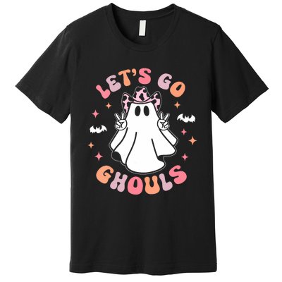 Halloween Lets Go Ghouls Ghost Retro Costume Premium T-Shirt