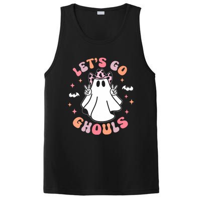 Halloween Lets Go Ghouls Ghost Retro Costume PosiCharge Competitor Tank