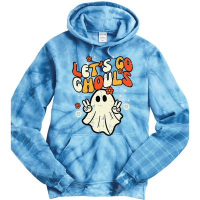 Halloween Lets Go Ghouls Ghost Tie Dye Hoodie