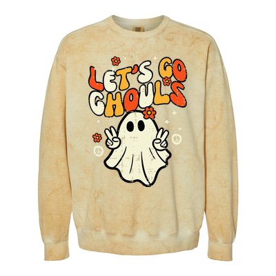 Halloween Lets Go Ghouls Ghost Colorblast Crewneck Sweatshirt