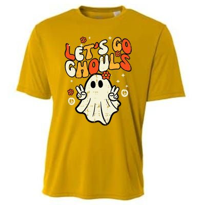 Halloween Lets Go Ghouls Ghost Cooling Performance Crew T-Shirt