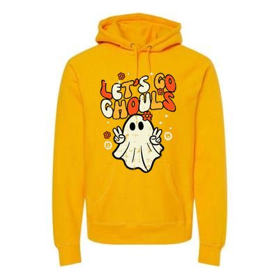 Halloween Lets Go Ghouls Ghost Premium Hoodie