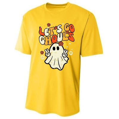 Halloween Lets Go Ghouls Ghost Performance Sprint T-Shirt