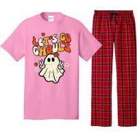 Halloween Lets Go Ghouls Ghost Pajama Set