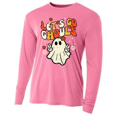 Halloween Lets Go Ghouls Ghost Cooling Performance Long Sleeve Crew