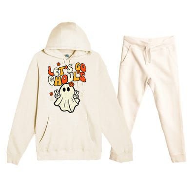 Halloween Lets Go Ghouls Ghost Premium Hooded Sweatsuit Set