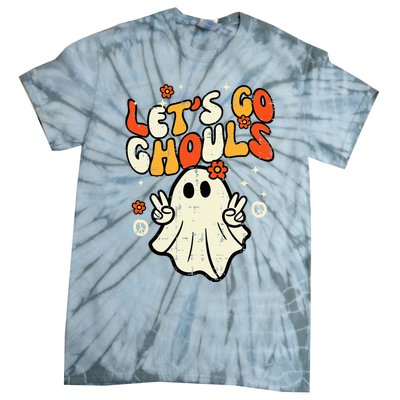 Halloween Lets Go Ghouls Ghost Tie-Dye T-Shirt