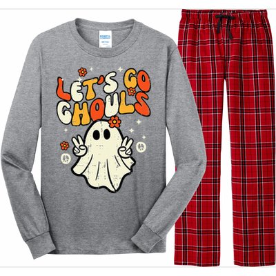 Halloween Lets Go Ghouls Ghost Long Sleeve Pajama Set