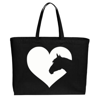 Horse lover gift for girl & wo who love horses Cotton Canvas Jumbo Tote