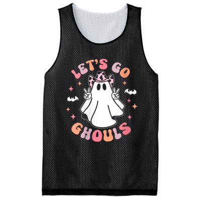 Halloween LetS Go Ghouls Ghost Retro Costume Mesh Reversible Basketball Jersey Tank