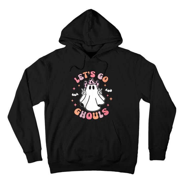 Halloween LetS Go Ghouls Ghost Retro Costume Tall Hoodie