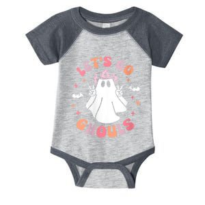 Halloween LetS Go Ghouls Ghost Retro Costume Infant Baby Jersey Bodysuit