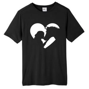 Horse Lover Girl Kissing Horses Horseman Horseback Riding Tall Fusion ChromaSoft Performance T-Shirt