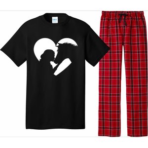 Horse Lover Girl Kissing Horses Horseman Horseback Riding Pajama Set