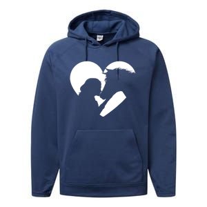 Horse Lover Girl Kissing Horses Horseman Horseback Riding Performance Fleece Hoodie