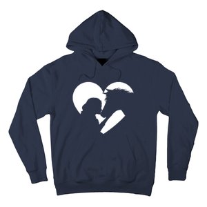 Horse Lover Girl Kissing Horses Horseman Horseback Riding Hoodie