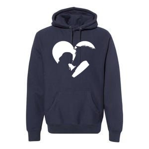 Horse Lover Girl Kissing Horses Horseman Horseback Riding Premium Hoodie