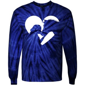 Horse Lover Girl Kissing Horses Horseman Horseback Riding Tie-Dye Long Sleeve Shirt