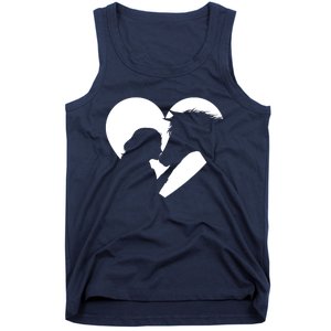 Horse Lover Girl Kissing Horses Horseman Horseback Riding Tank Top