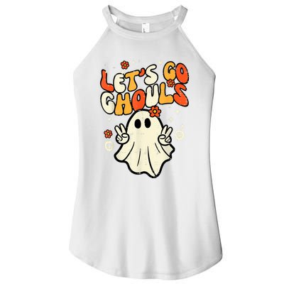 Halloween Lets Go Ghouls Ghost Retro Costume Women Girl Women's Perfect Tri Rocker Tank